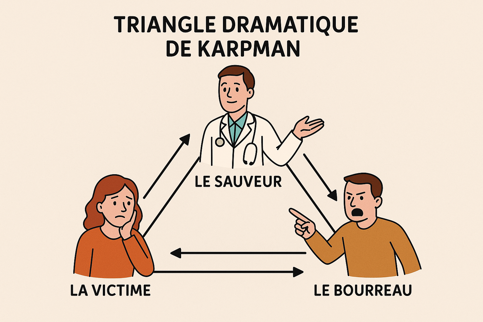 QUAND SOIGNER DEVIENT UN PIEGE : LE TRIANGLE DE KARPMAN ET LES DERIVES RELATIONNELLES DANS LE MONDE DU SOIN !