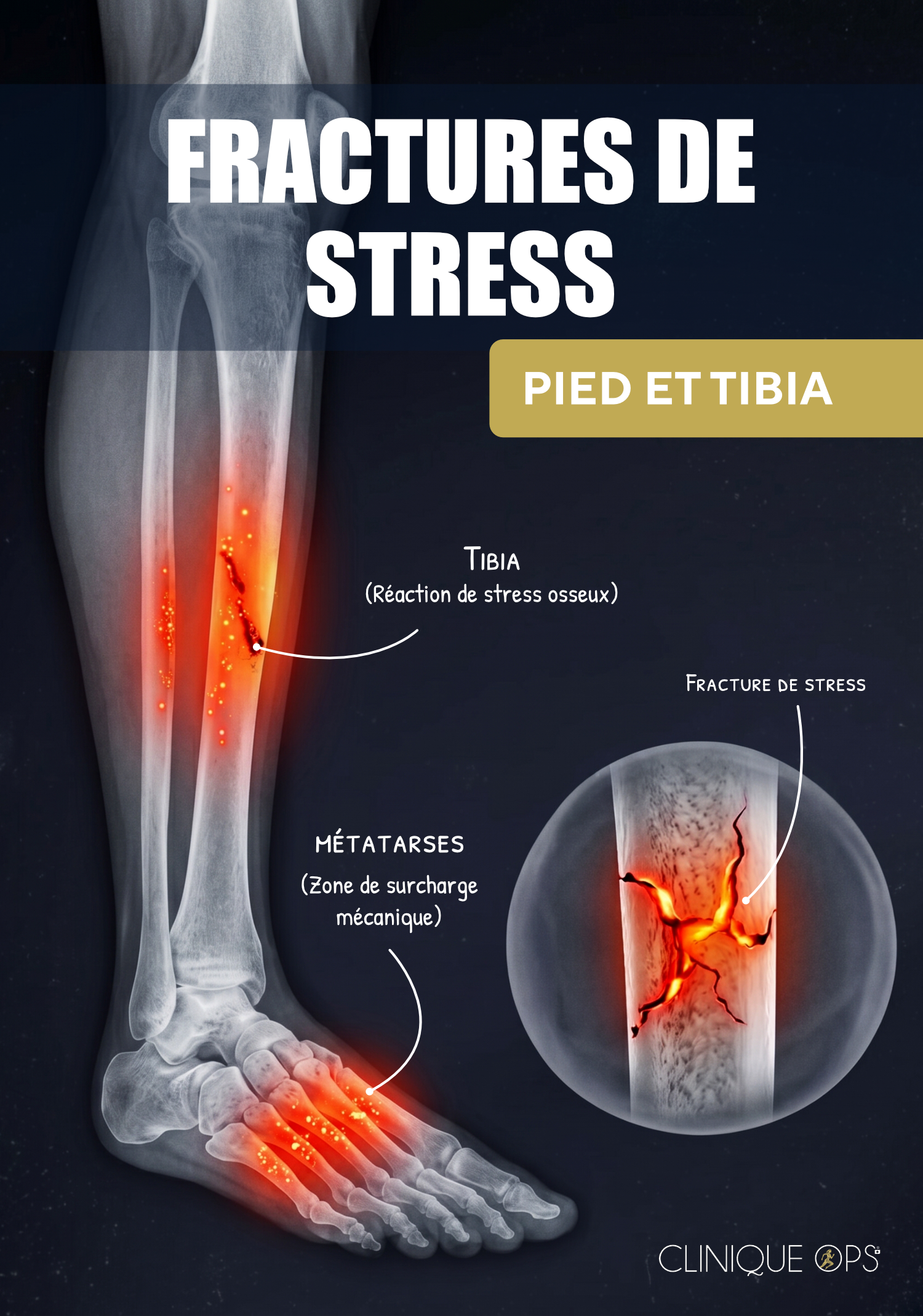 Fractures de stress du pied et du tibia